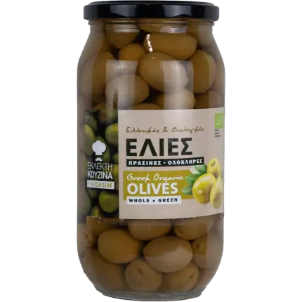 Măsline Verzi Întregi Bio în Saramură – BioAgros Fine Cuisine 300g