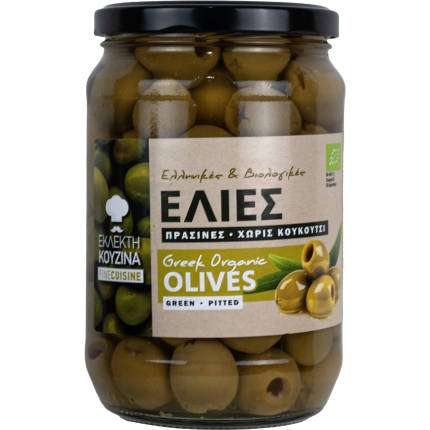 Măsline Verzi Fără Sâmburi Bio în Saramură – BioAgros Fine Cuisine 670g