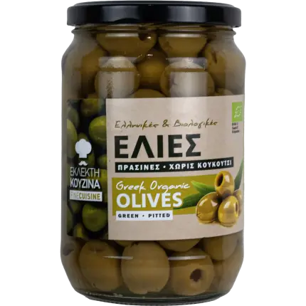 Măsline Verzi Fără Sâmburi Bio în Saramură – BioAgros Fine Cuisine 670g